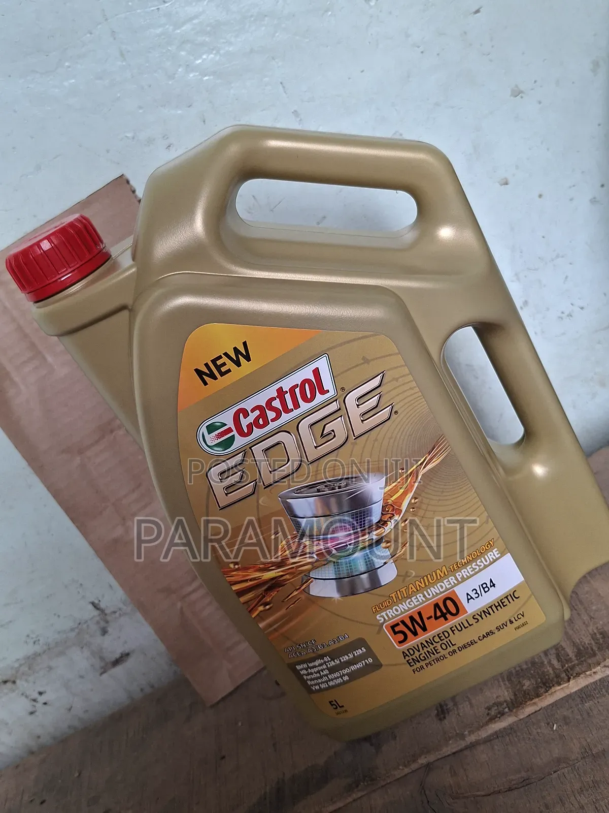 5w-40 5l Castrol Edge Fully Synthetic Engine Oil. Heavy Machines.