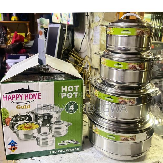 Happy Home 4 PCS Hotpot*
Capacity
1500 Ml
2500ml
3500 Ml
5000 Ml