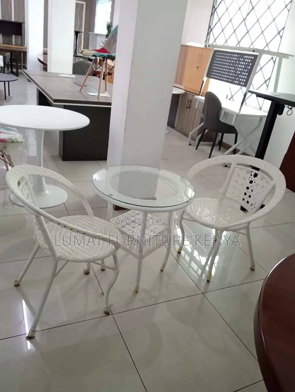 White Outdoor Balcony Set (2-Seater)