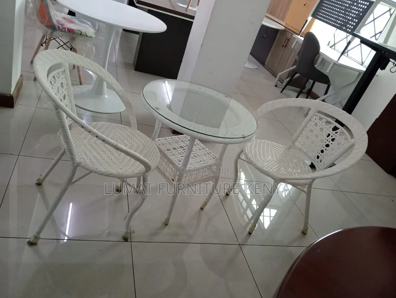White Outdoor Balcony Set (2-Seater)
