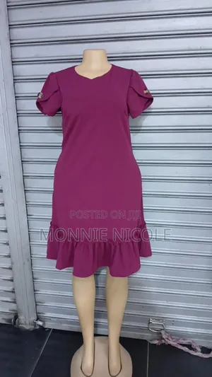 Elegant Purple Shift Dress