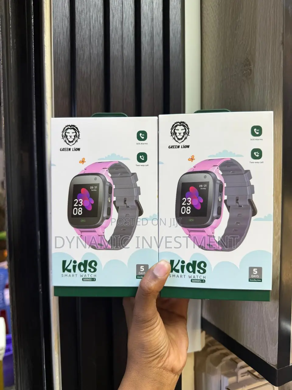 Touch Screen Green Lion Kids Smart Watch With Camera
