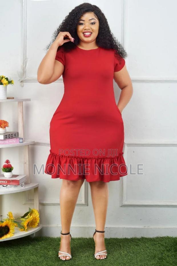 Stylish Red Shift Dress - main view