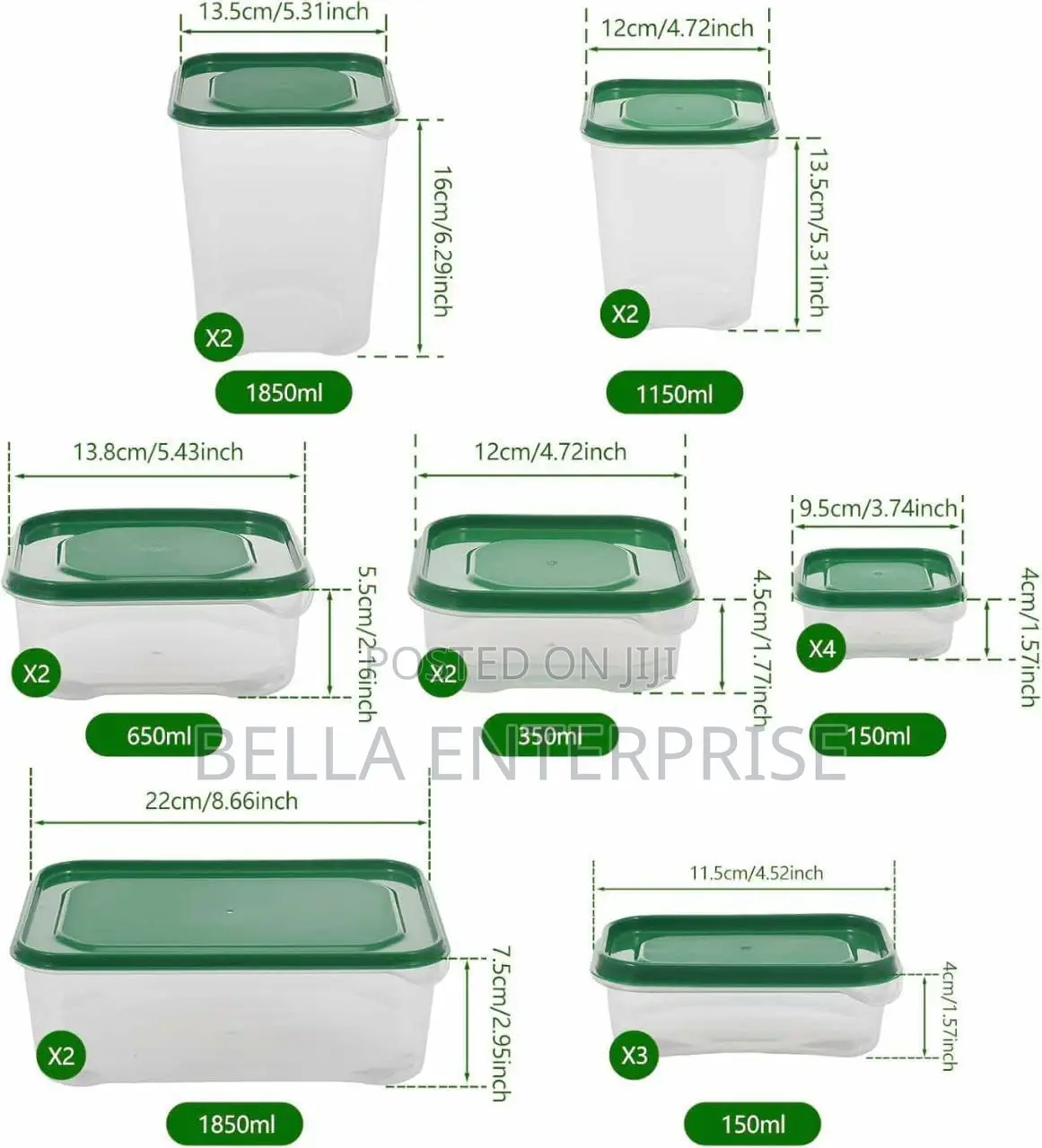 17pcs Food Storage Boxes With Lids