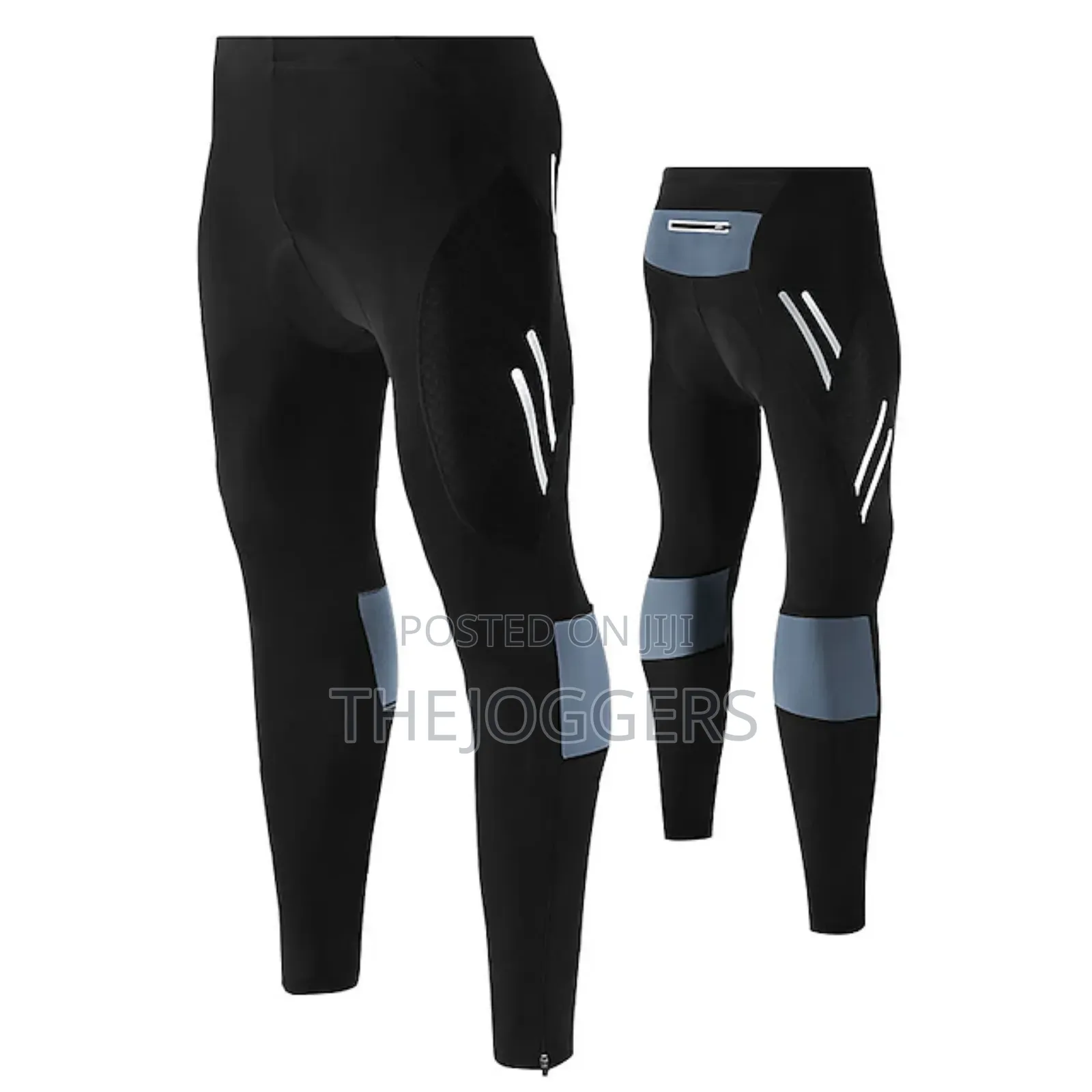 Reflective, Breathable 4d Padded Compression Cycling Long Tights