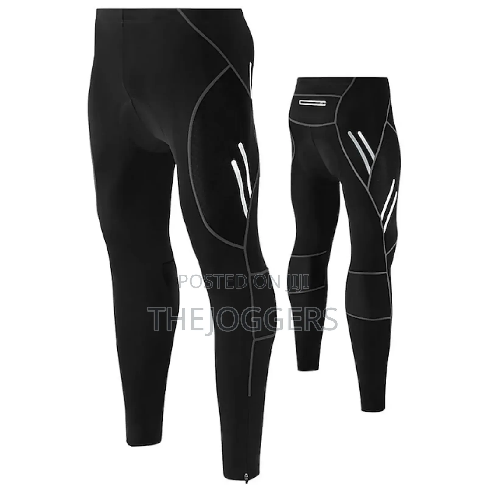 Reflective, Breathable 4d Padded Compression Cycling Long Tights