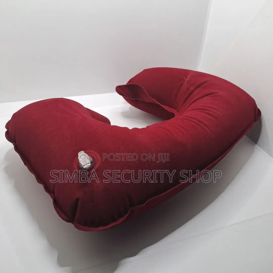 U-Shaped Inflatable Travel Neck Pillow for Airplane Road Trips Camp