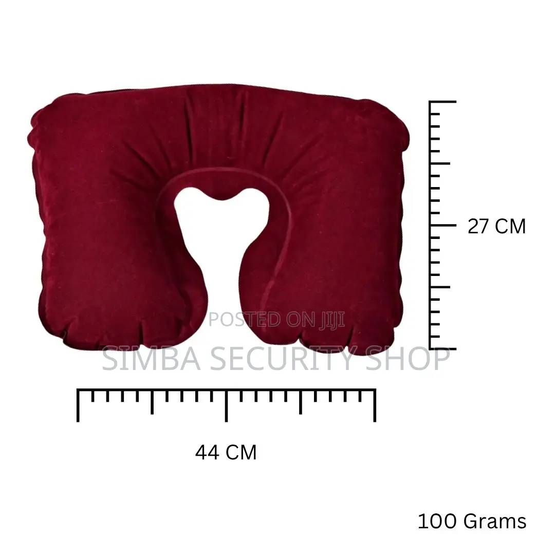 U-Shaped Inflatable Travel Neck Pillow for Airplane Road Trips Camp
