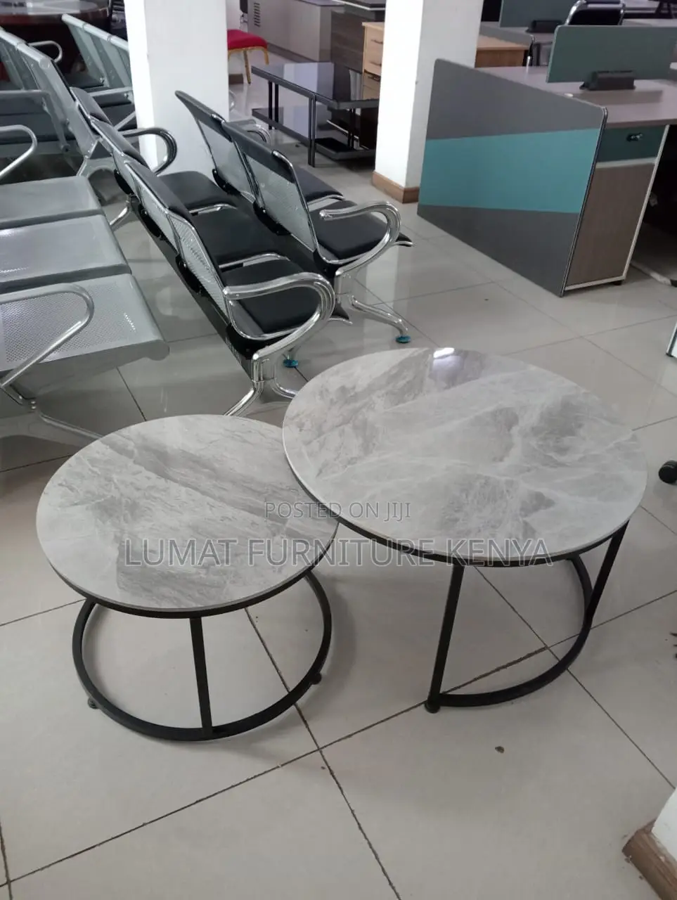 2-Piece Marble Top Coffee Table