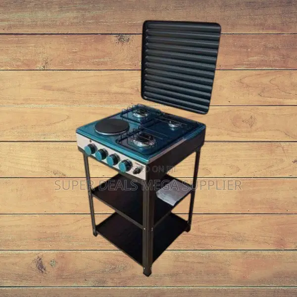 Eurochef 3 Gas Burners + 1 Electric Plate Cooker for Commercial Use