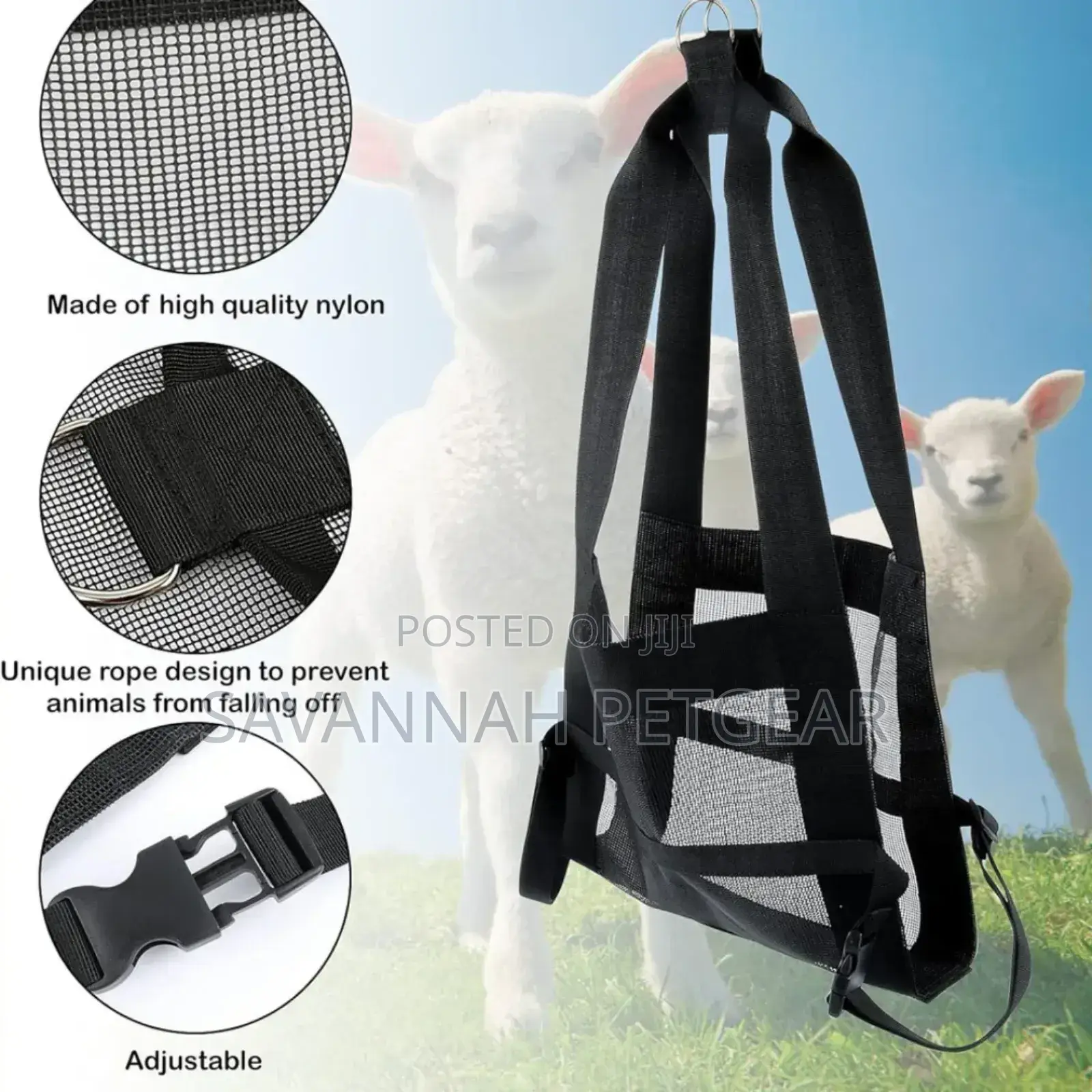 Small Animals Collapsible Weighing Harness Bag for Calves, Sheep Goats
