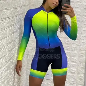 Women Cycling Jumpsuit, Triathlon Long Sleeve Skinsuit