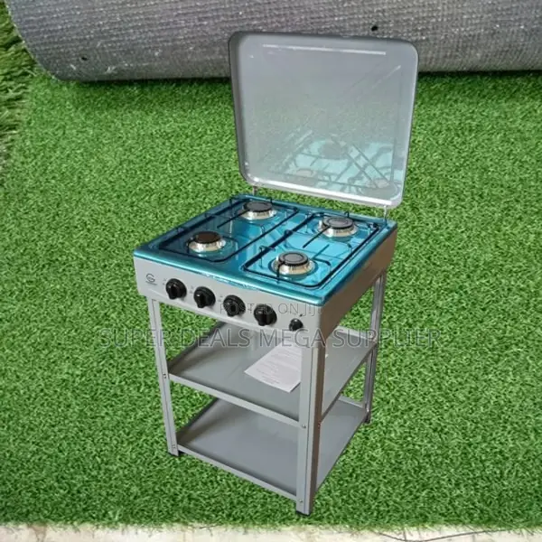 Eurochef Kitchen Full Gas Standing Cooker With Built-in Shelves