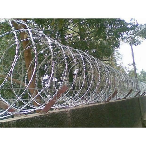 Galvanized Steel Silver Razor Wire - main view