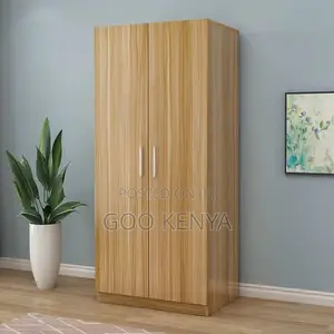 Home Wardrobe; Durable Wooden 2-Door Closet for Home Storage