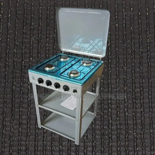 Eurochef Standing Gas Cooker With Storage Shelves for Modern Kitchens