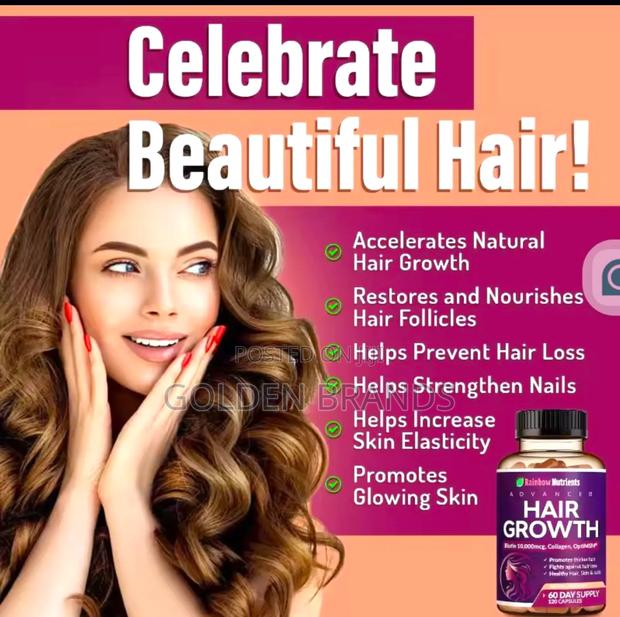 Hair Growth Vitamins for Strong Hair, Glowing Skin 120 PCS