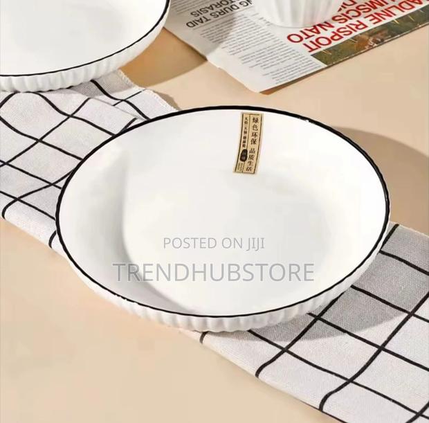 Japanese ‘8’ Inch Big Dinner Plates – 6pcs Premium Ceramic Set - thumbnail 4