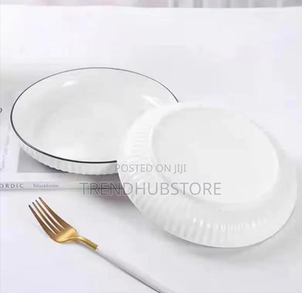 Japanese ‘8’ Inch Big Dinner Plates – 6pcs Premium Ceramic Set - thumbnail 5