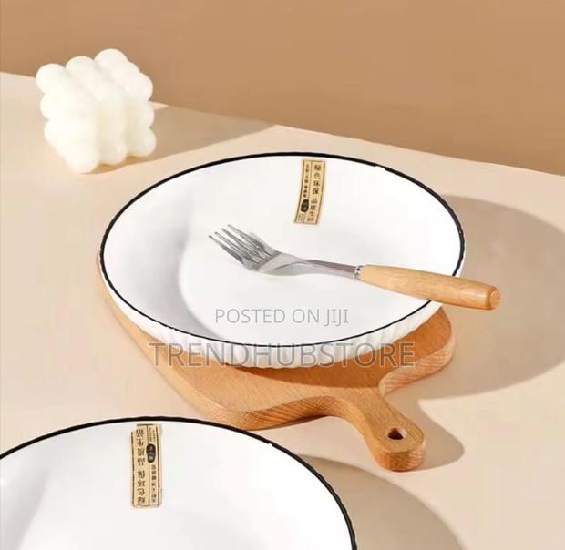 Japanese ‘8’ Inch Big Dinner Plates – 6pcs Premium Ceramic Set - thumbnail 7