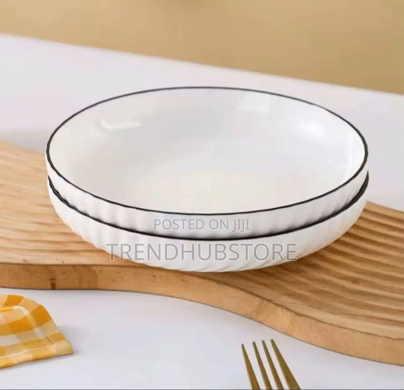 Japanese ‘8’ Inch Big Dinner Plates – 6pcs Premium Ceramic Set