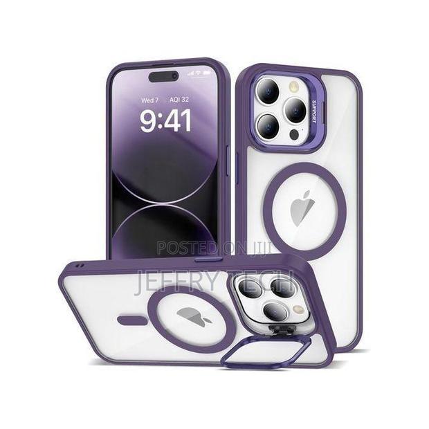 Magnetic Case for iPhone 12 Pro Max With Camera Stand Shockproof Slim - thumbnail 2