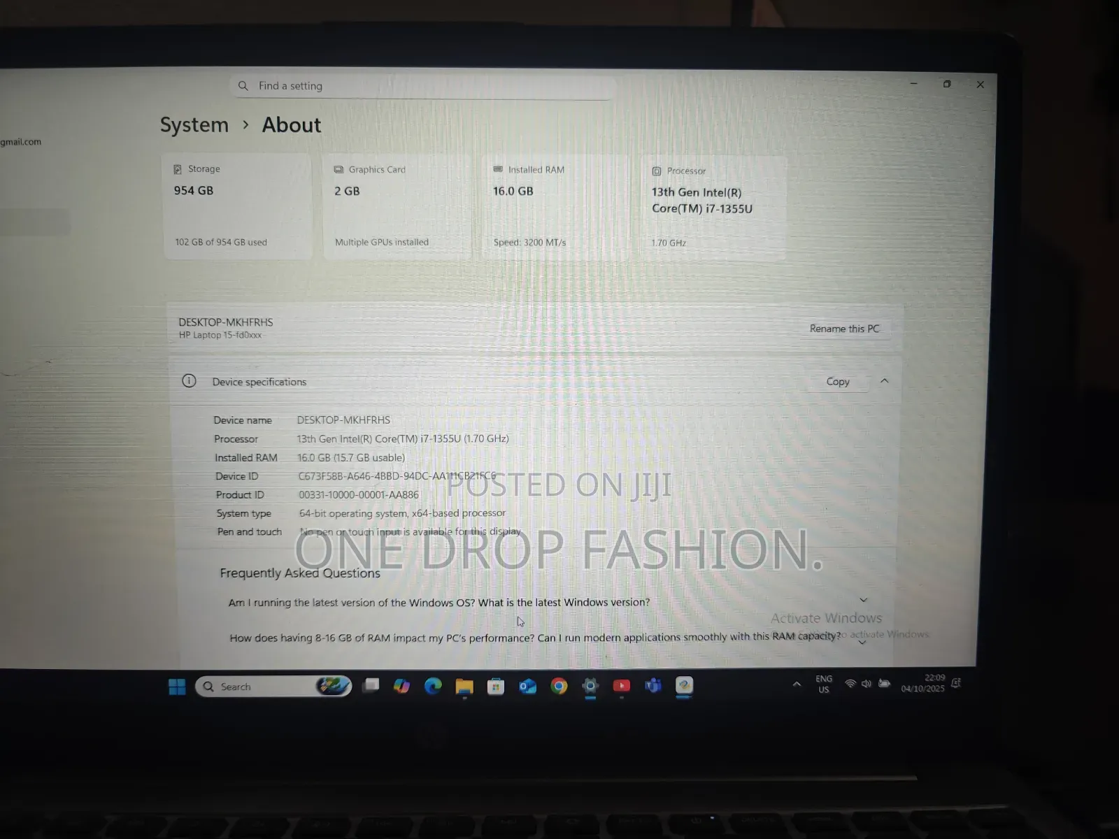 Laptop HP 15 16GB Intel Core I7 SSD 1T