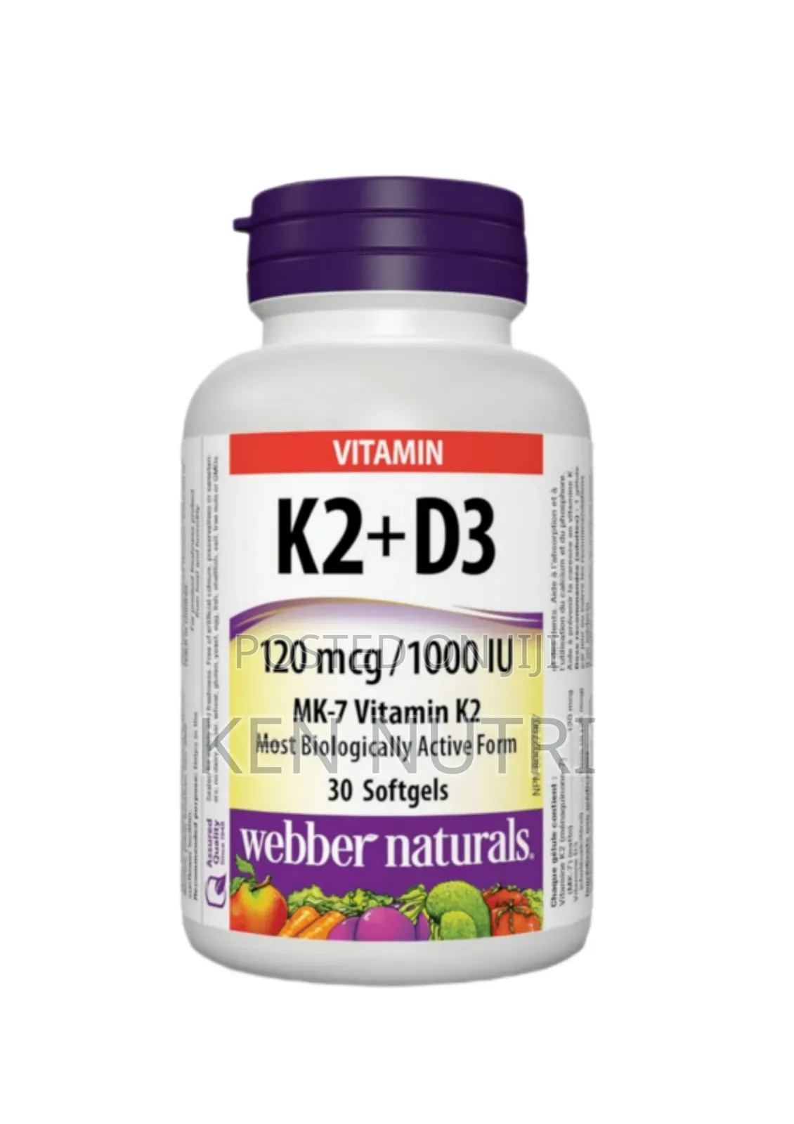 Webber Naturals + D3 120mcg/1000iu 30s