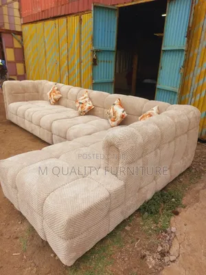 7 Seater Brown Bubble Sofas