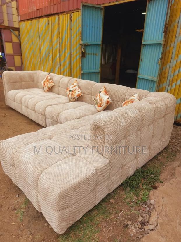 7 Seater Brown Bubble Sofas