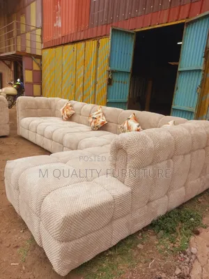 7 Seater Brown Bubble Sofas