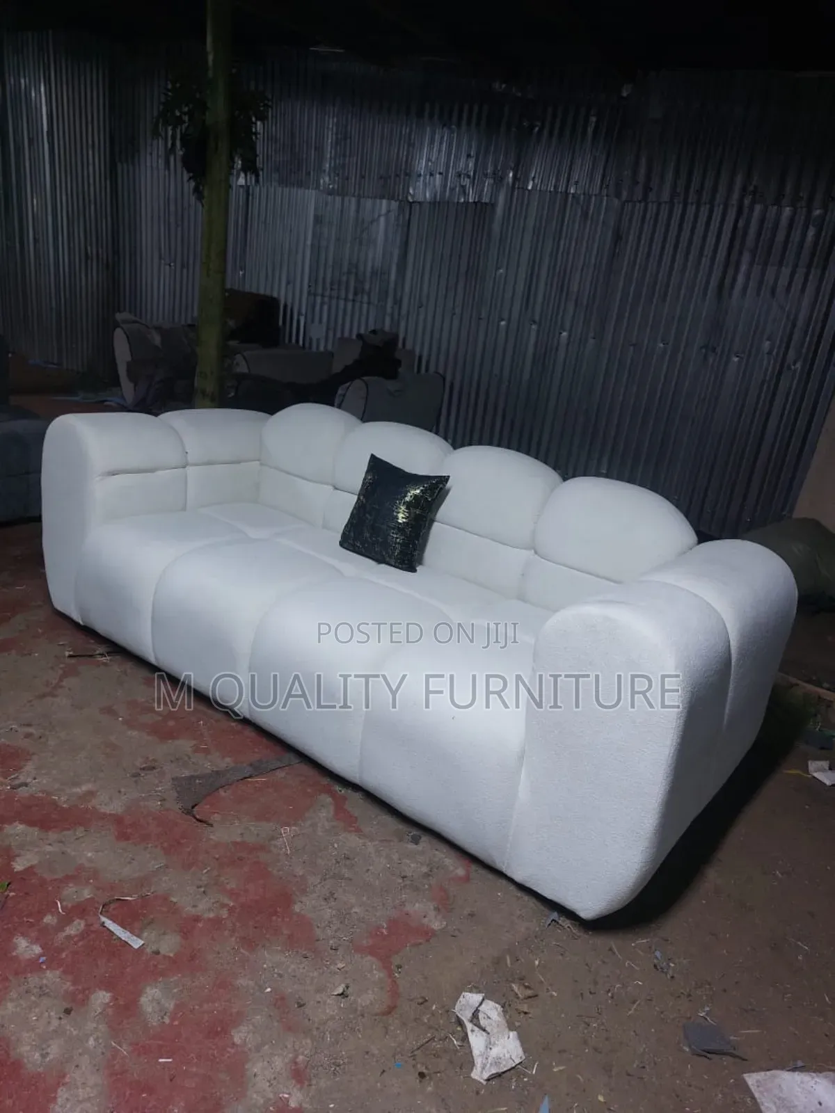 3 Seater White Bubble Couches
