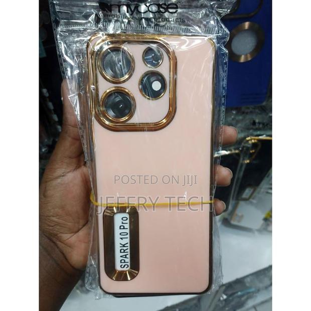 Golden Shiny Case Tecno Spark 10 Pro - main view