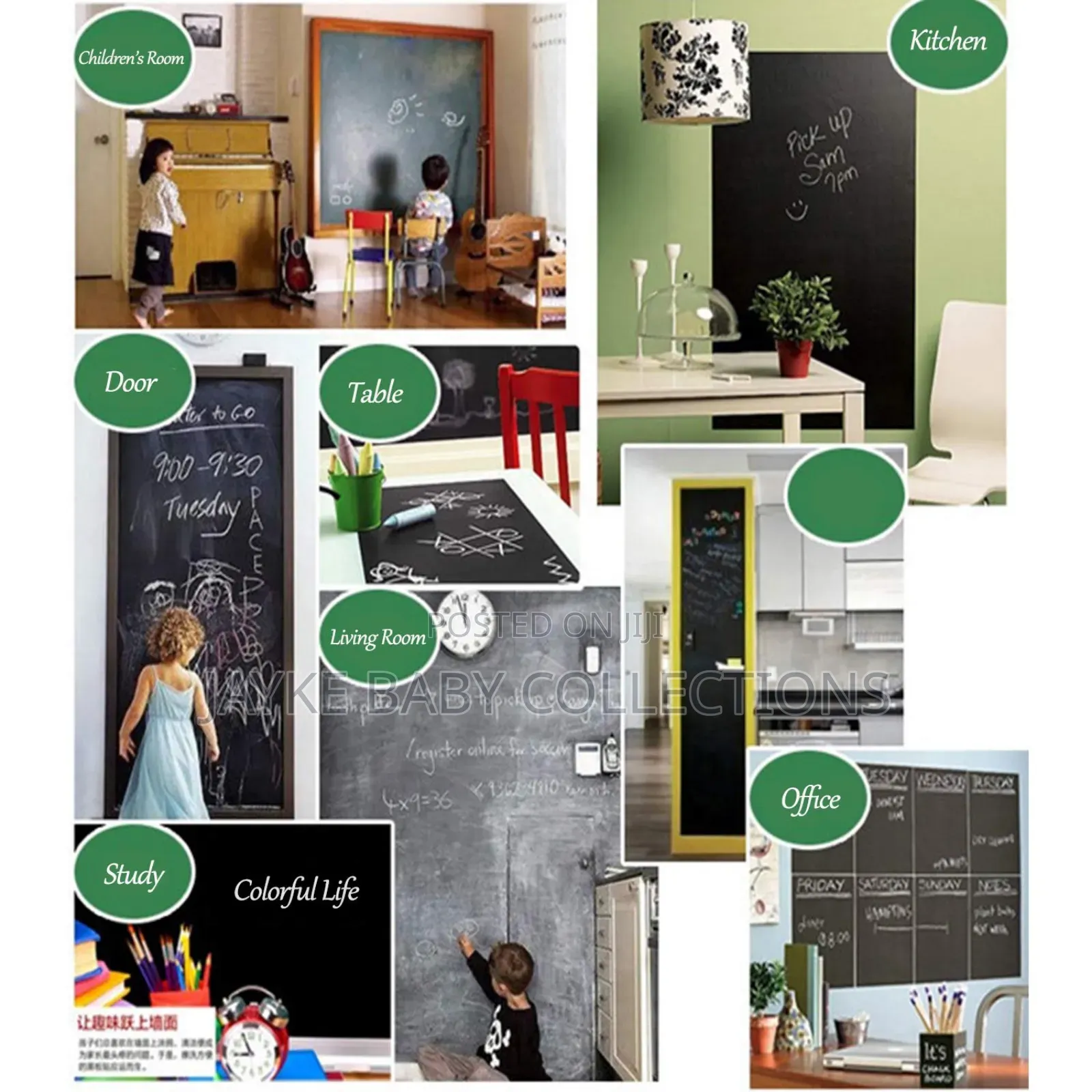 Chalkboard Wall Sticker – Blackboard Decal for Kids