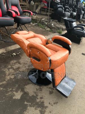 Adjusted, Leather Barber Chairs and Rotating - thumbnail 2