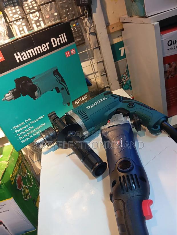 Makita Drill and Maxmech Grinder - main view