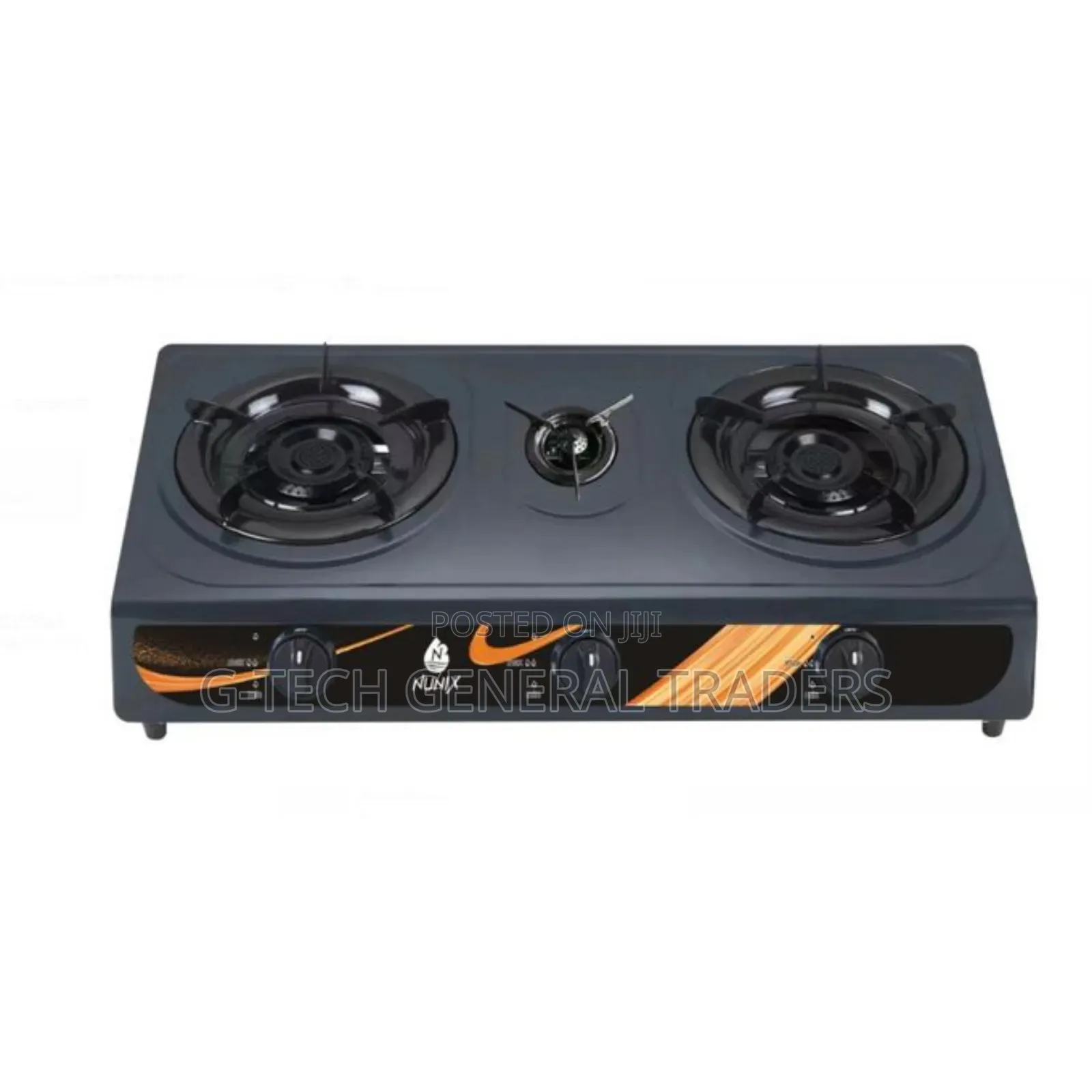 Nunix 3 Burner Stainless Steel Auto Ignition Gas Stove