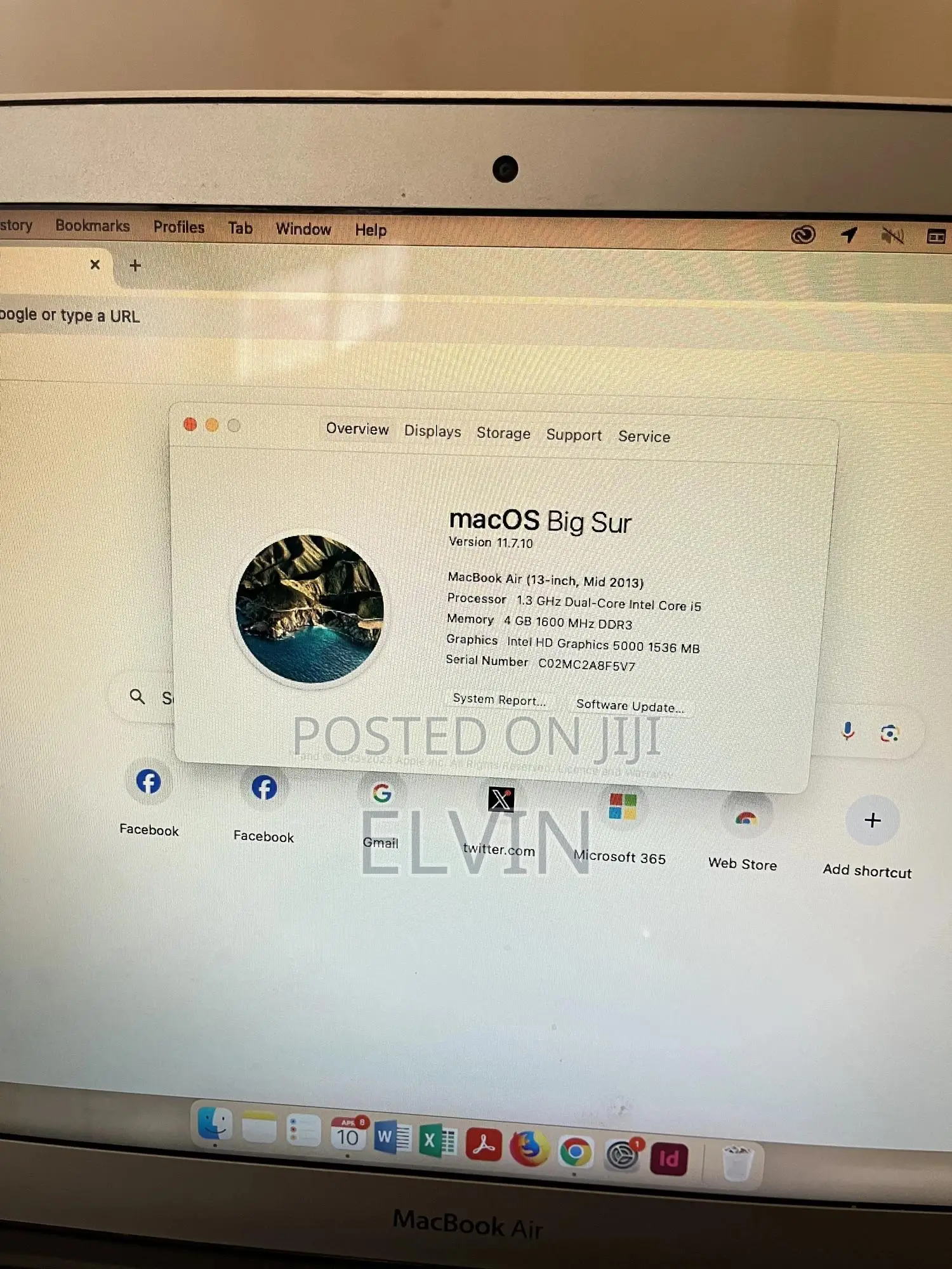 Laptop Apple MacBook Air 4GB Intel Core i5 SSD 128GB