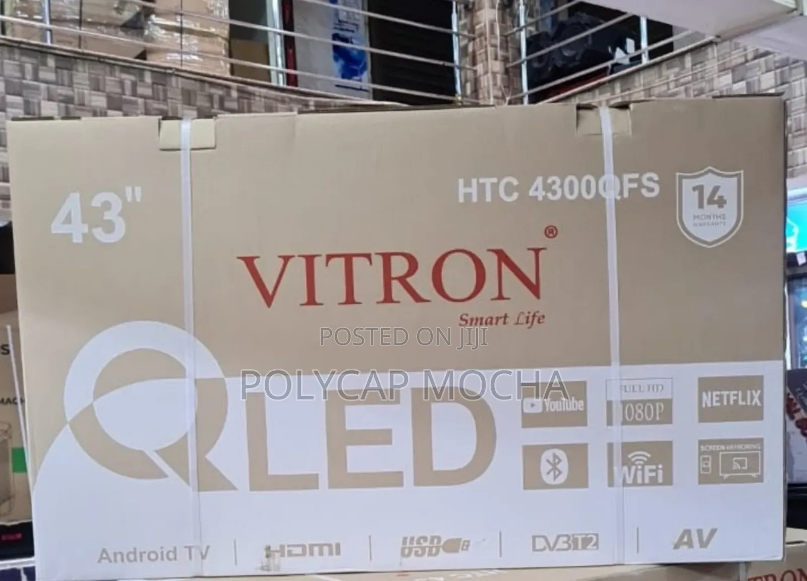 Vitron Htc4300qfs 43" Inch Qled Tv FHD Smart Android Tv