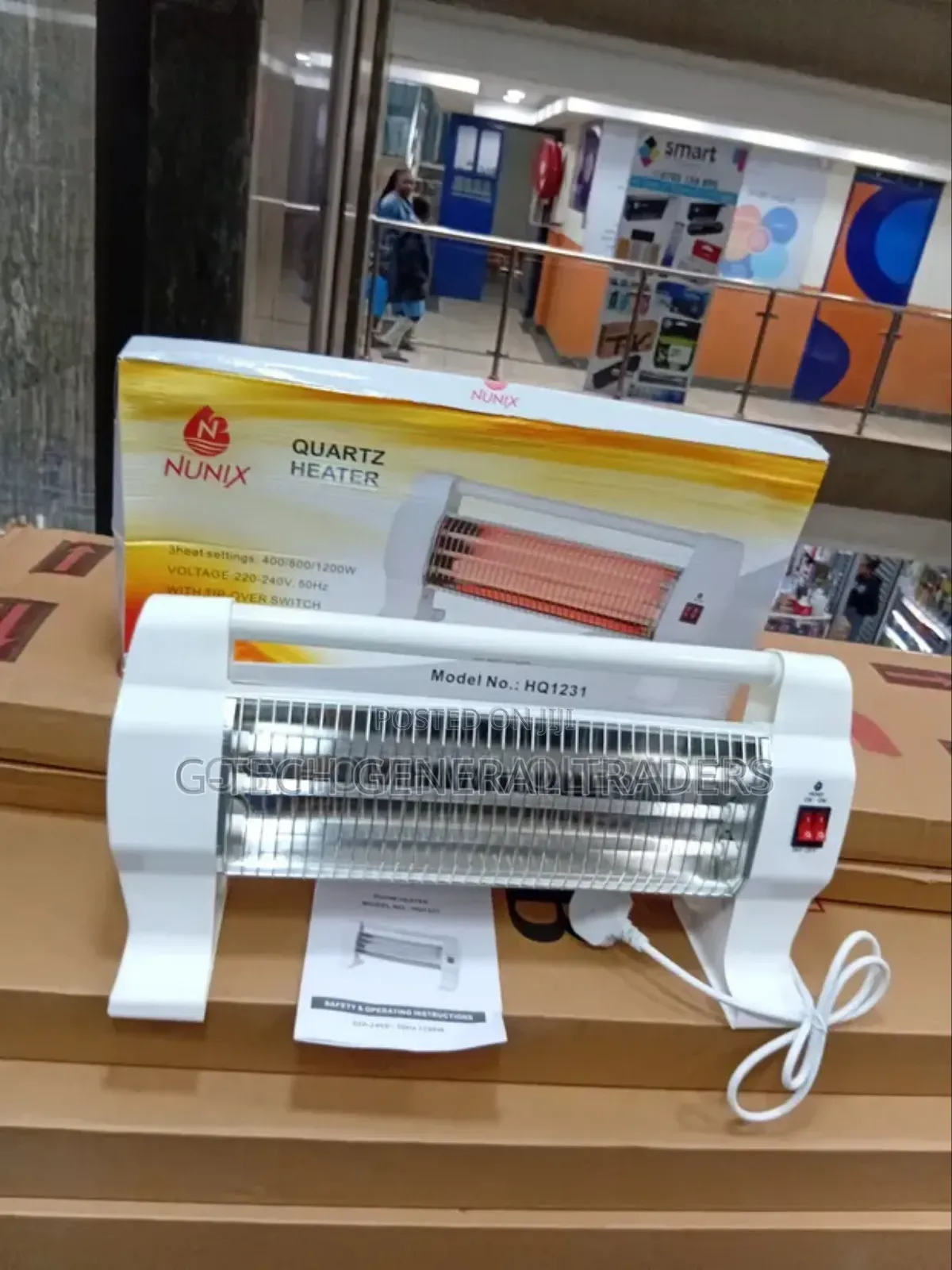 Nunix Hq1231 Bar Room Heater With A Thermostat