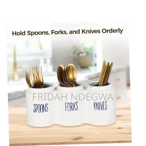 3 Compartment Ceramic Cutlery Holder
