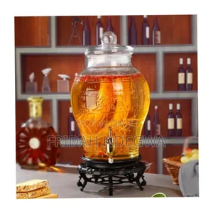 Glass Beverage Dispenser With Faucet