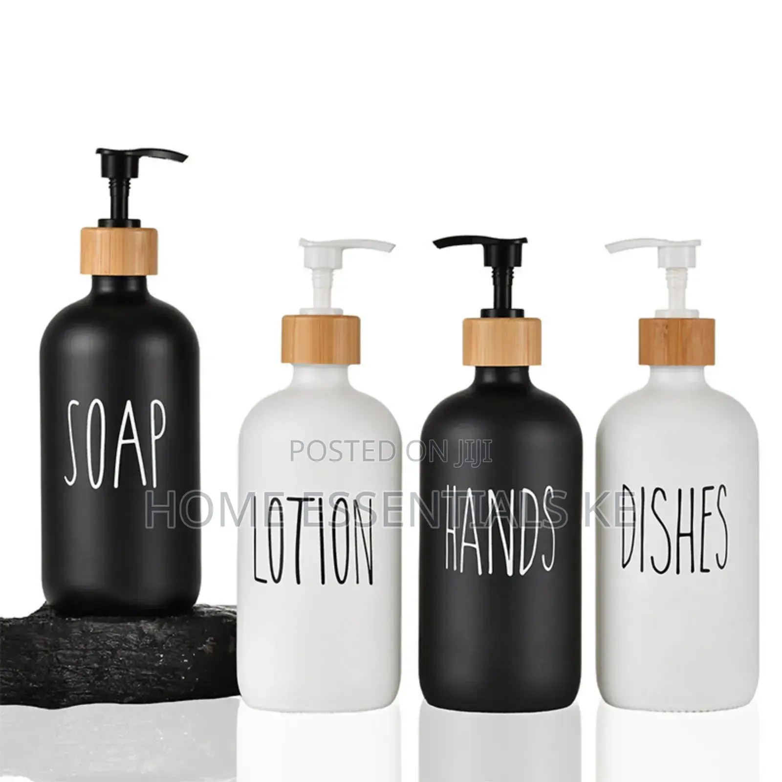 2 in 1 Soap and Dishes Dispenser With Bamboo Holder