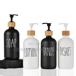 2 in 1 Soap and Dishes Dispenser With Bamboo Holder