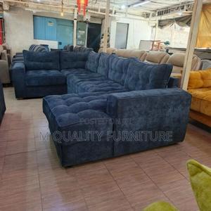 Black Luxurious 9 Seater U Shape Couch - main view