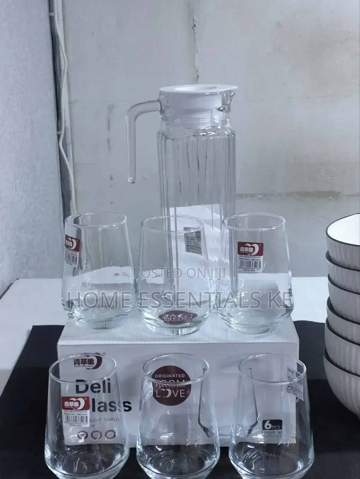 7pc Water Set -1 Jug 
6 Glasses
