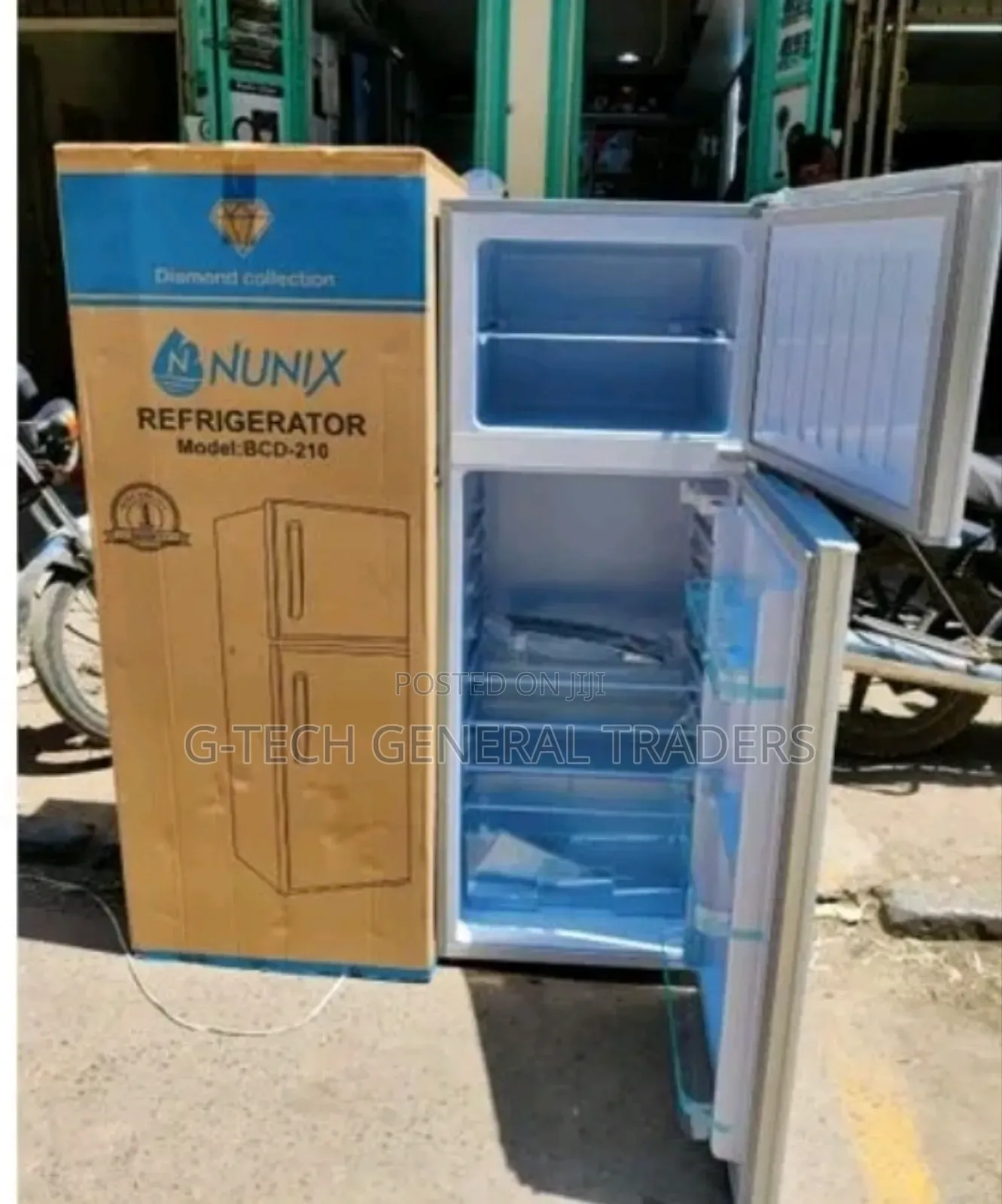 Nunix 210l Double Door Energy Saver Direct Cool Refrigerator
