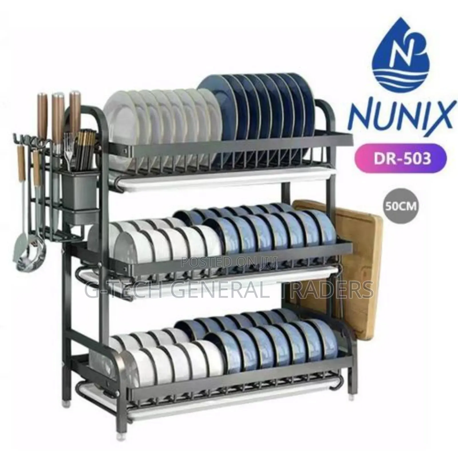 Nunix Dishrack Multifunctional Bowl Rack Stainlesssteel 3tier, Dr503