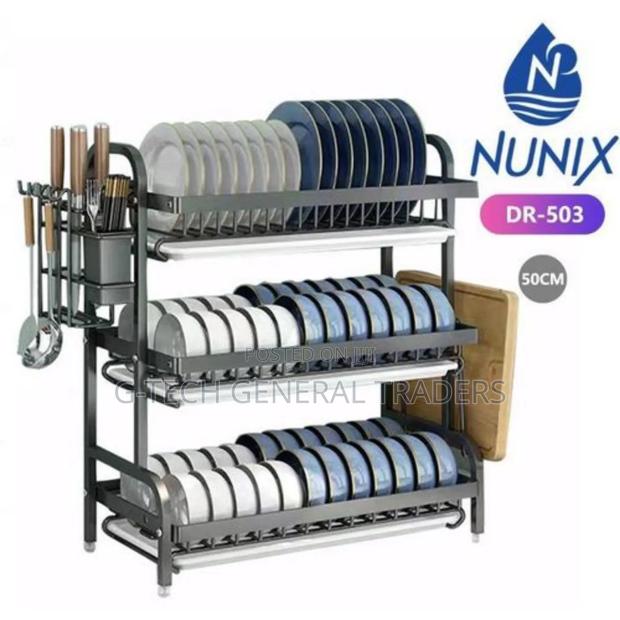 Nunix Dishrack Multifunctional Bowl Rack Stainlesssteel 3tier, Dr503