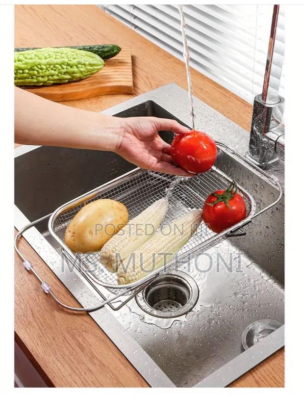 Stainless Steel Adjustable Kitchen Sink Drain Basket, - thumbnail 7